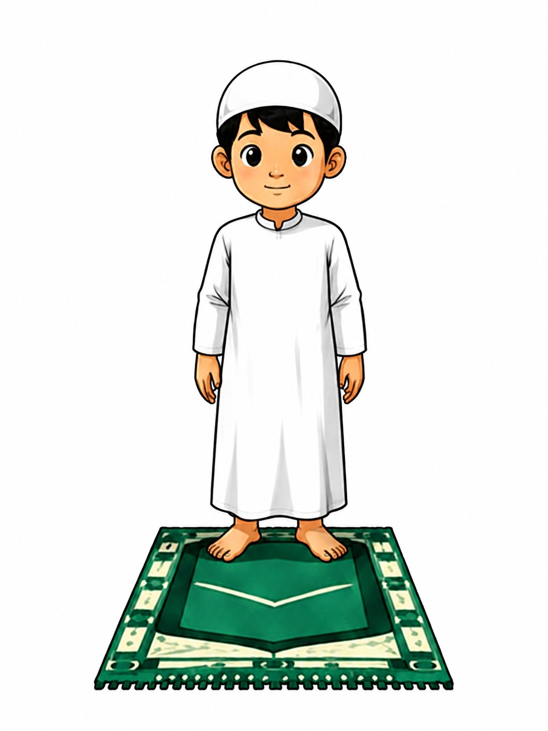 Peragaan gerakan Berdiri Tegak (Qiyam)