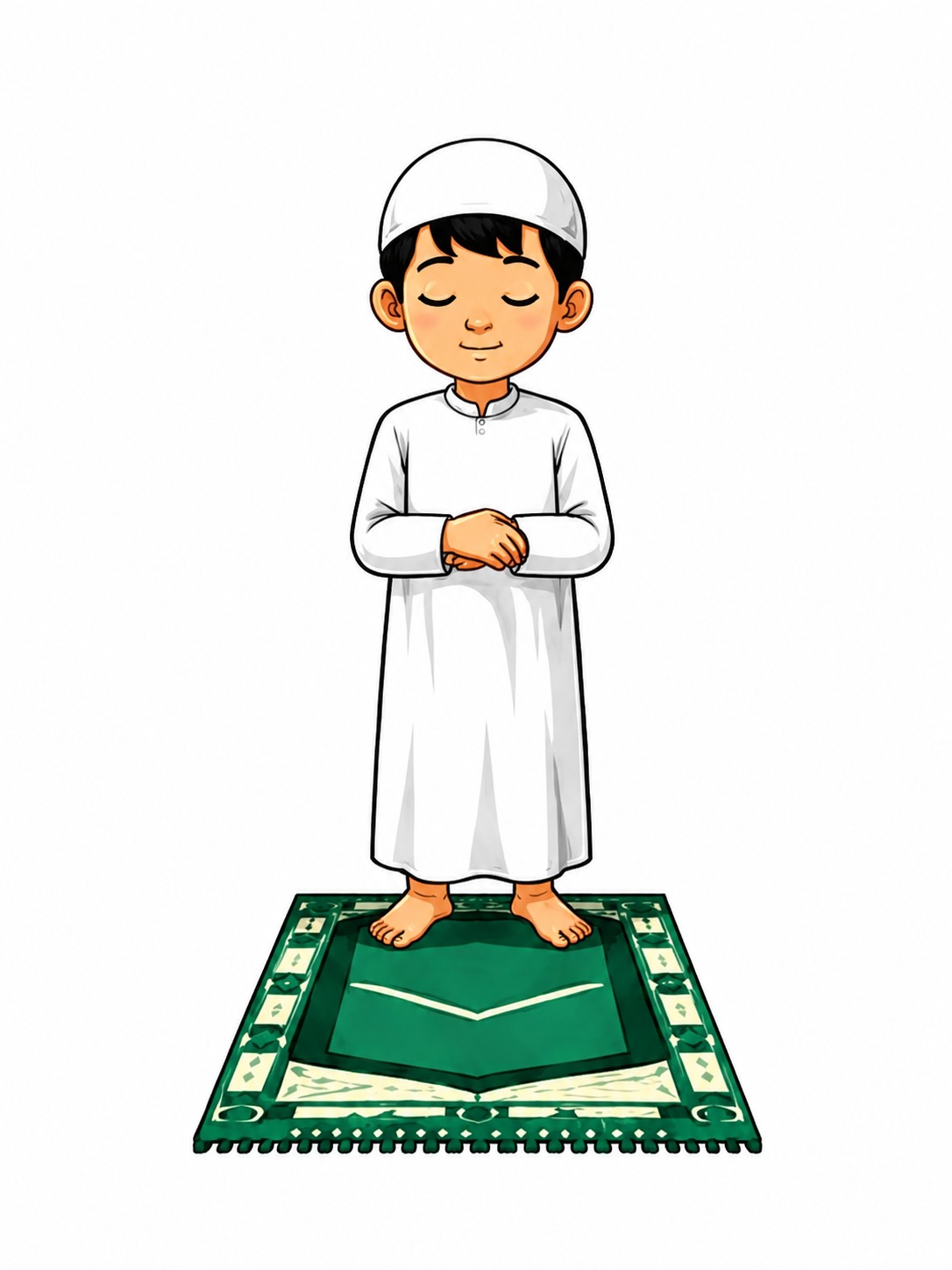 Peragaan gerakan Bersedekap (Doa Iftitah)
